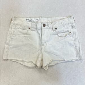 Madewell Cream Denim Shorts Size 27